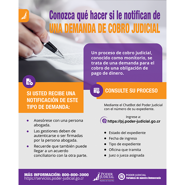 Infografía: Conozca qué hacer si le notifican de una demanda de cobro judicial