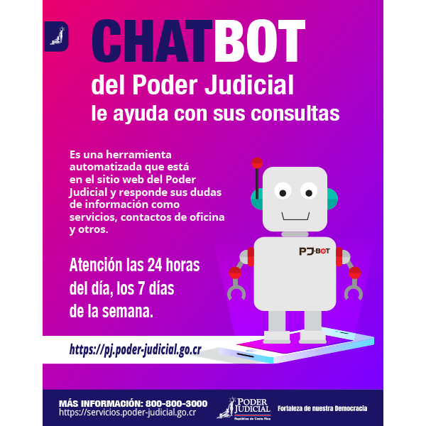 Infografía: Chatbot del Poder Judicial