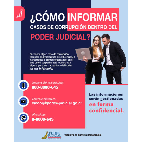 Infografía: ¿Cómo denunciar casos de corrupción dentro del Poder Judicial?