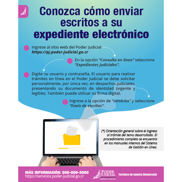 Infografía: Conozca cómo enviar escritos a su expediente electrónico
