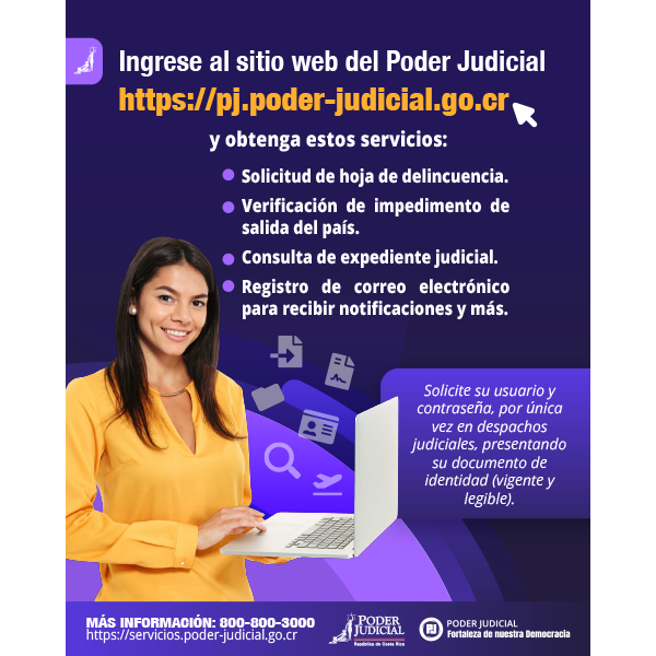 Infografía: sitio web del Poder Judicial