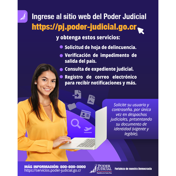 Infografía: sitio web del Poder Judicial