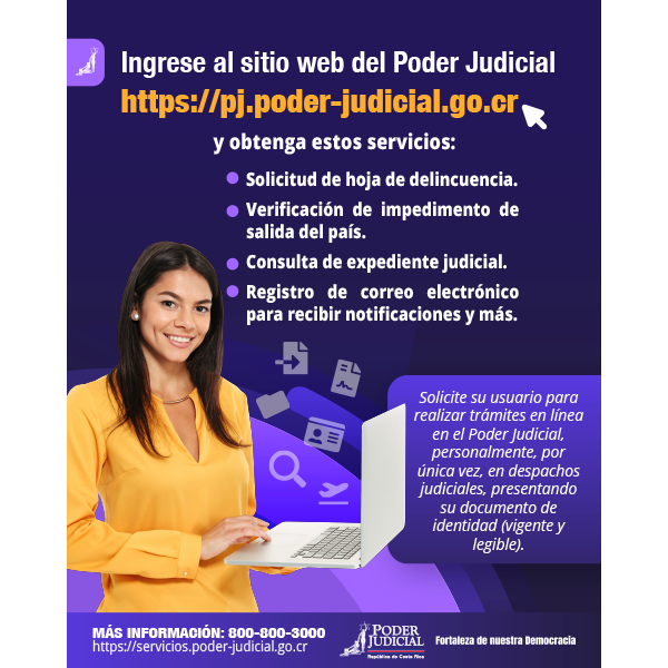 Infografía: sitio web del Poder Judicial