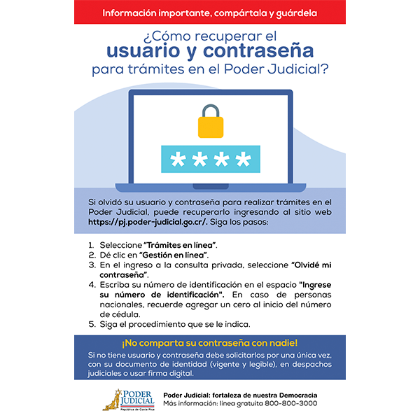 Volante ¿Cómo recuperar el usuario y contraseña?