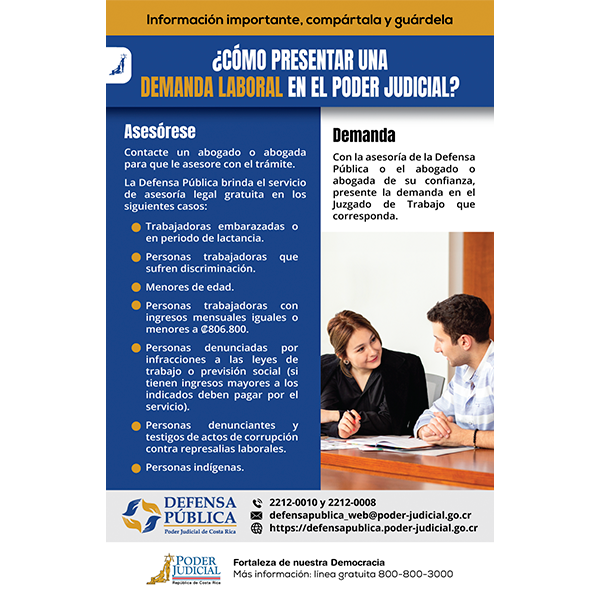 Volante ¿Cómo presentar una demanda laboral en el Poder Judicial?