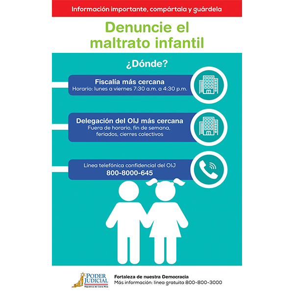 Volante: denuncie el maltrato infantil