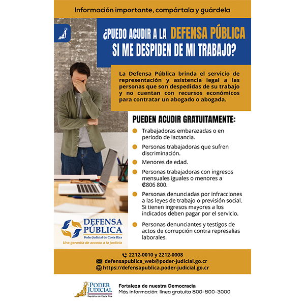 Volante: Defensa Pública en Materia Laboral