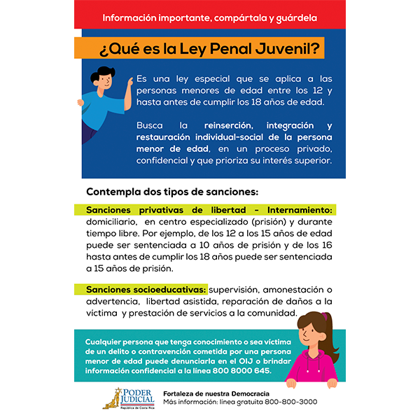 Volante: ¿Qué es la Ley Penal Juvenil?