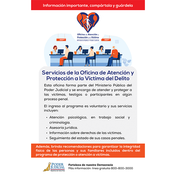 Volante: Oficina de Atención y Protección a la Víctima del Delito