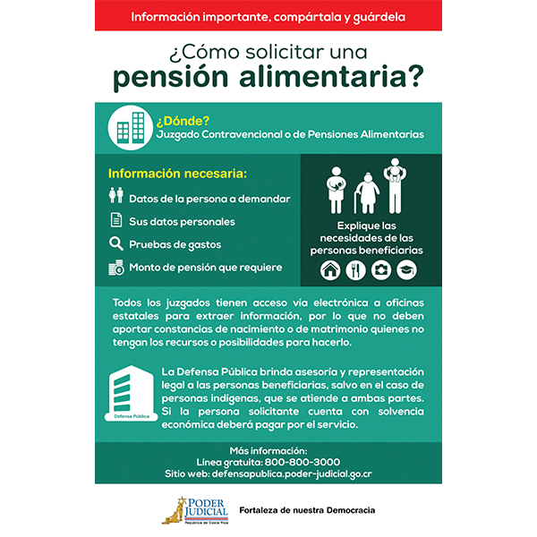 Volante ¿Cómo solicitar una pensión alimentaria?