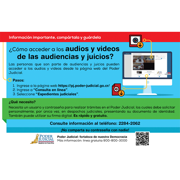 Volante: audios y videos de audiencias y juicios