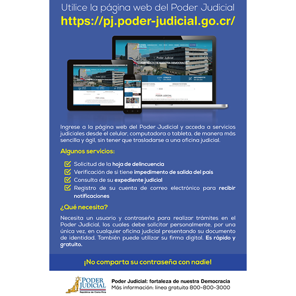 Volante: página web del Poder Judicial.